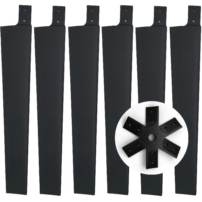 Kit 6 pales et moyeu Silence Air Black - Vents faibles ¤ Diamètre 89cm - Black