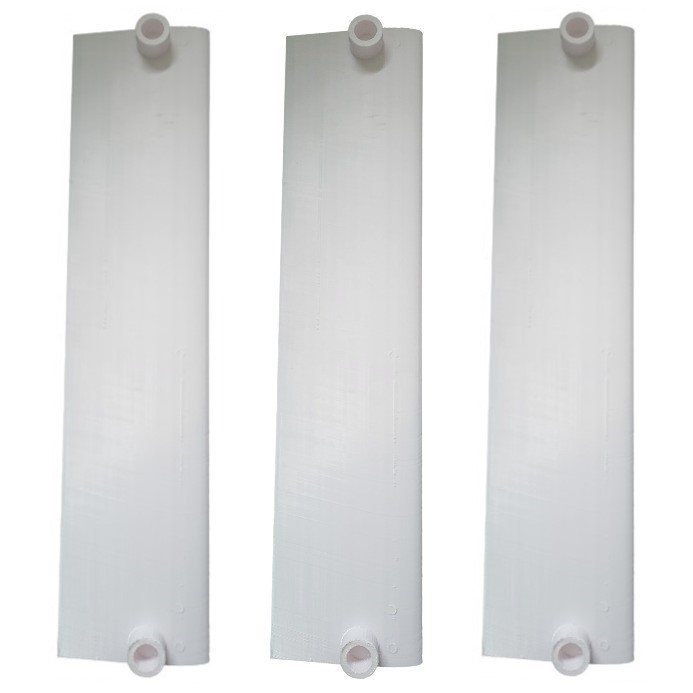 Pales d'éolienne verticale en fibre thermoplastique blanche
